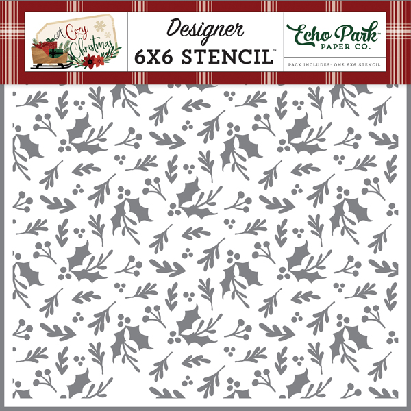 ACC189036 Christmas Greenery Stencil