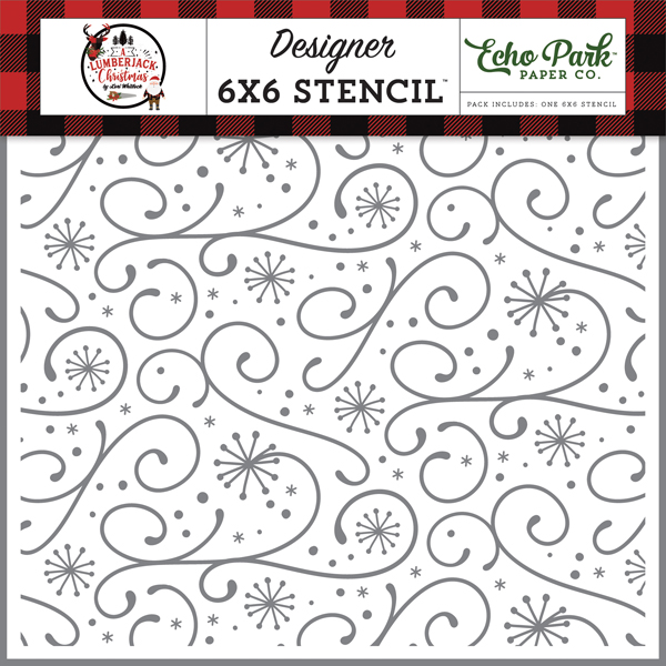 ALC220034 Snowy Flourish Stencil
