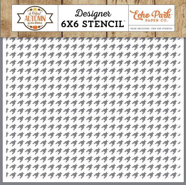 APA132034 Autumn Houndstooth Stencil