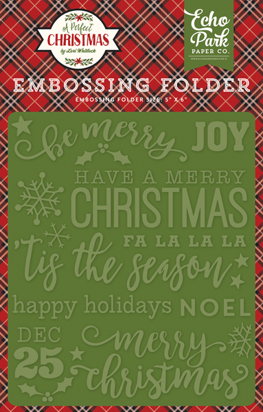 APC135031 Embossing Folder - Be Merry