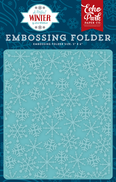 APW136032 Embossing Folder - Frosty Snowflakes