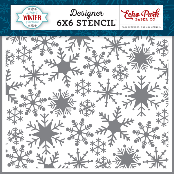 APW136034 Arctic Snow Stencil