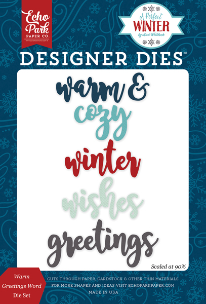 APW136042 Warm Greetings Word Die Set