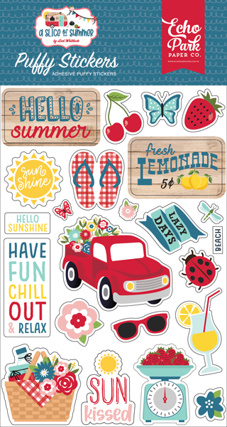 SOS241066 A Slice of Summer Puffy Stickers