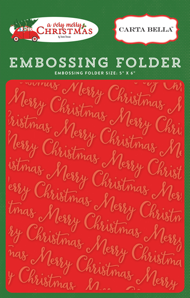 CBVMC72032 Embossing Folder - Merry Christmas