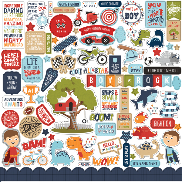 ALB20701 All Boy Element Sticker Sheet