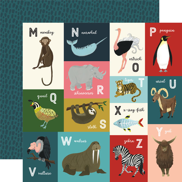 ZOO167005 M-Z Animal Alphabet Cards