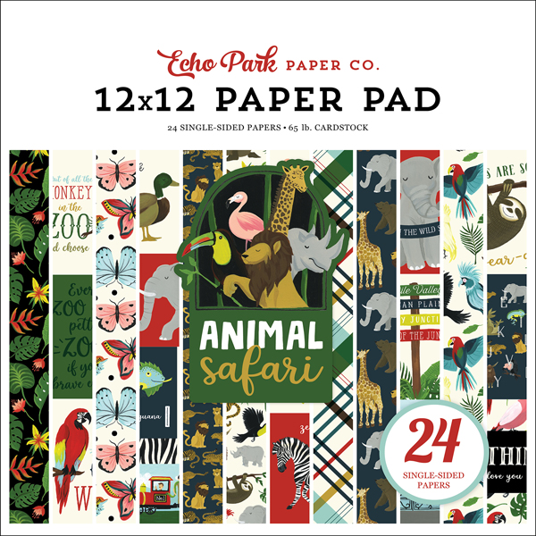 ZOO167030 Animal Safari 12x12 Paper Pad