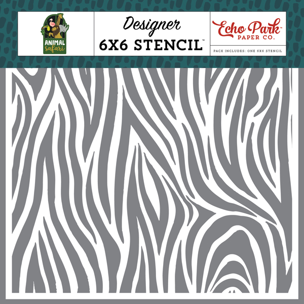 ZOO167033 Zebra Stripe Stencil