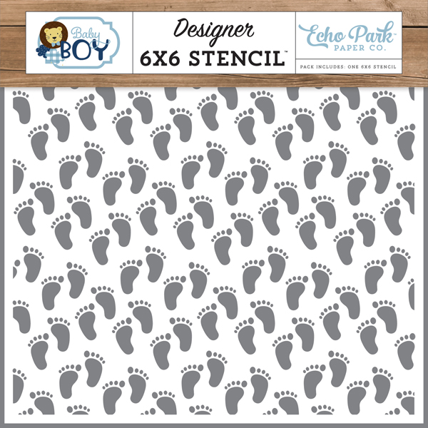 BAB203033 Baby Footprints Stencil