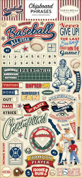 CBBA95022 Baseball Chipboard Phrases