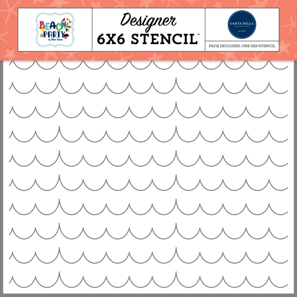 CBBE149033 Summer Scallops Stencil