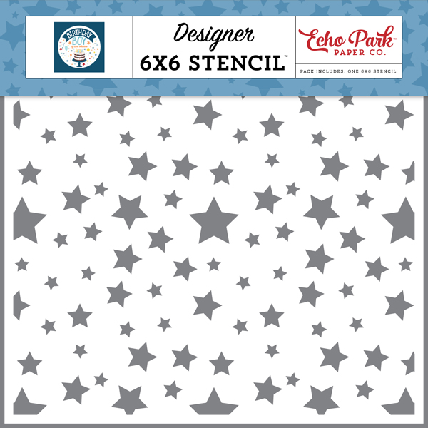 BIB263033 Birthday Stars Stencil