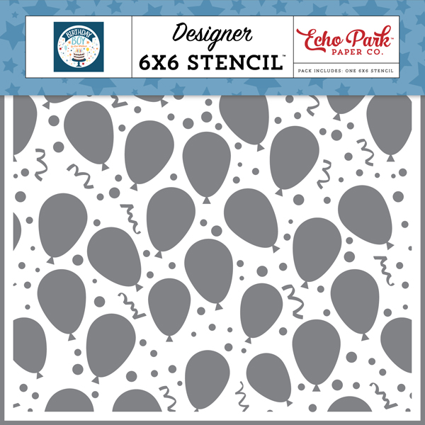 BIB263034 Balloons And Confetti Stencil
