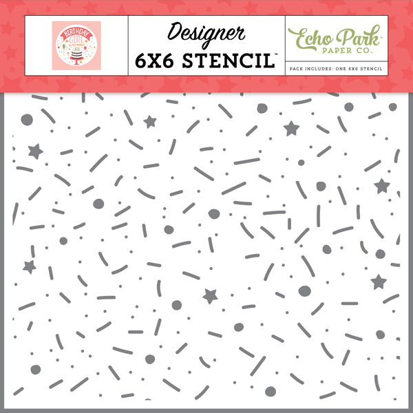 BIG262034 Birthday Sprinkles Stencil