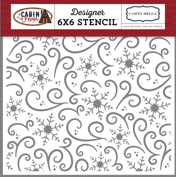 CBCF73034 Snowflake Swirl Stencil