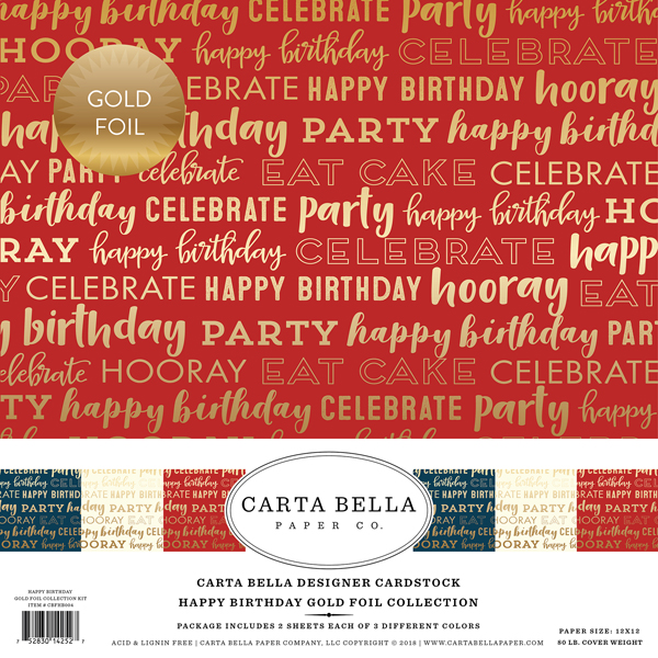Carta Bella Foil Happy Birthday
