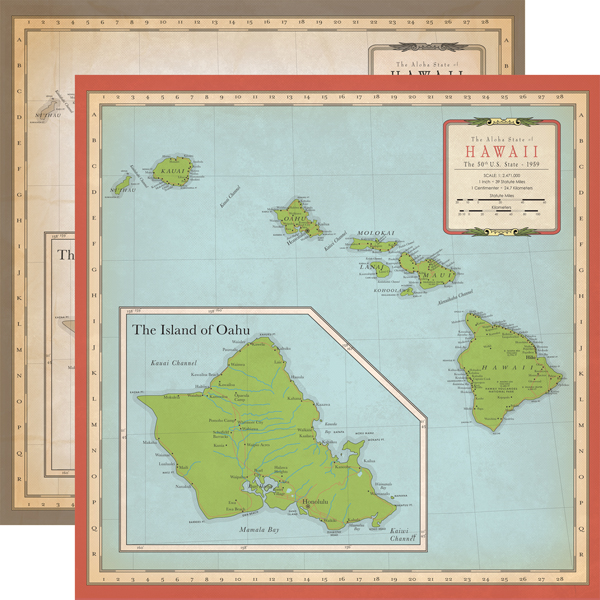 CBCA97007 Hawaii Map