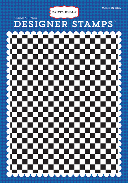 CBCAR69045 Checkered Flag A2 Stamp