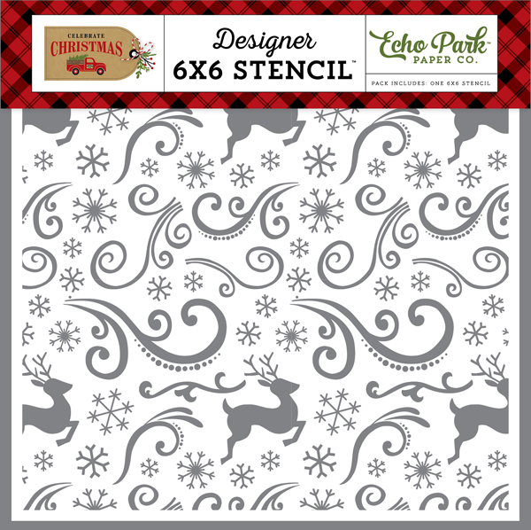 CCH159035 Reindeer Swirl Stencil