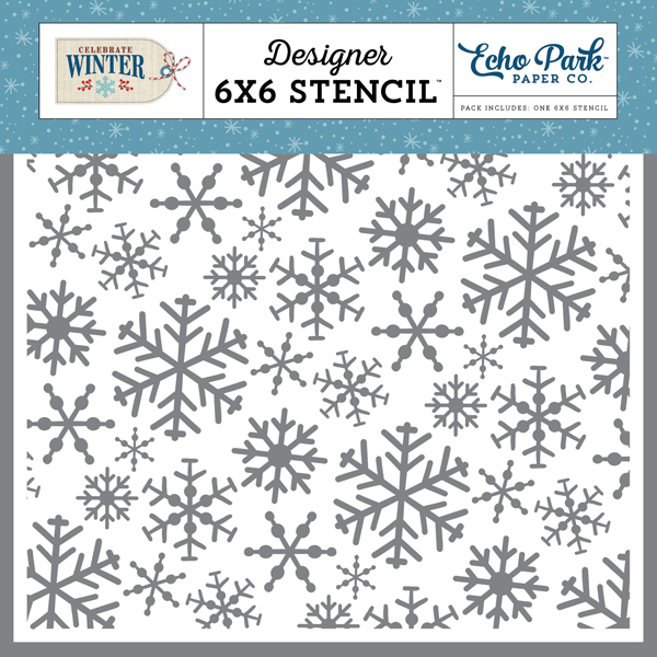 CW162034 Falling Snow Stencil