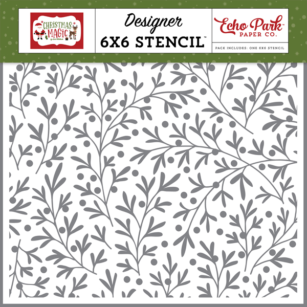 CM254034 Christmas Branches Stencil
