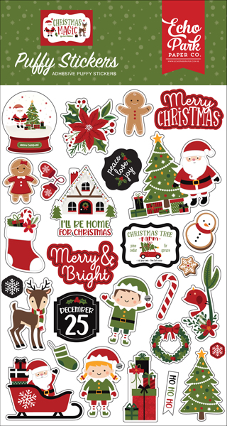 CM254066 Christmas Magic Puffy Stickers