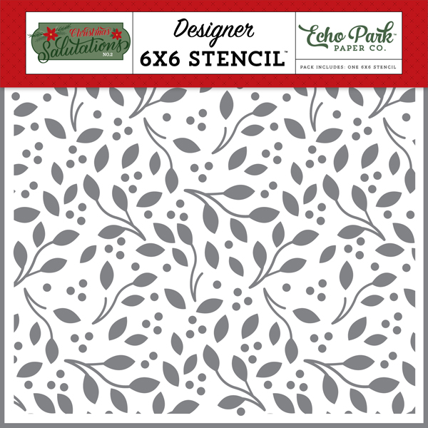 CSA289033 Good Tidings Greenery Stencil