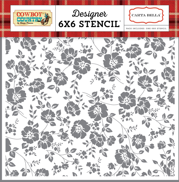 CBCC77033 Prairie Floral Stencil