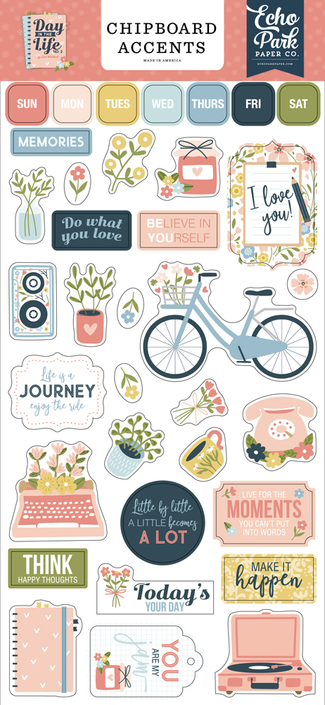 DLN292021 Day In The Life No. 2 Chipboard Accents