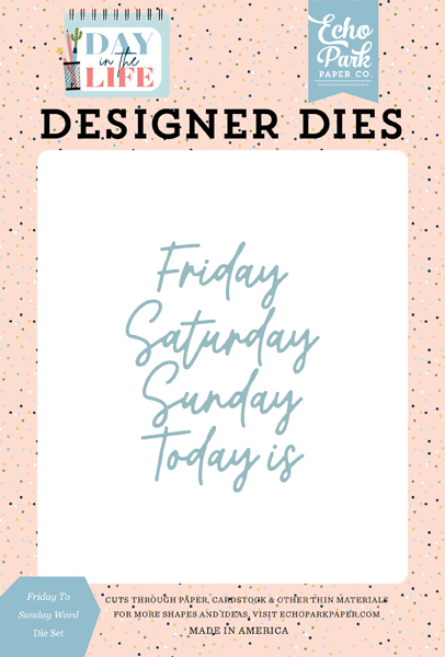 DL260044 Friday To Sunday Word Die Set