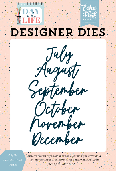 DL260046 July To December Word Die Set