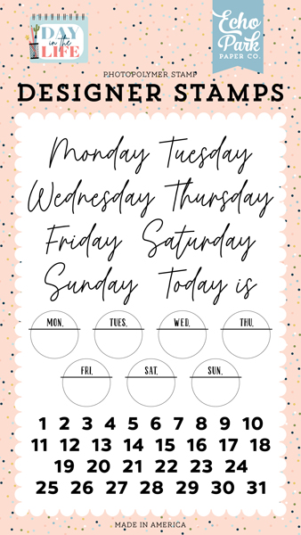 DL260050 Days Of The Week Stamp Set