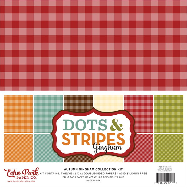 Autumn Gingham Dots & Stripes