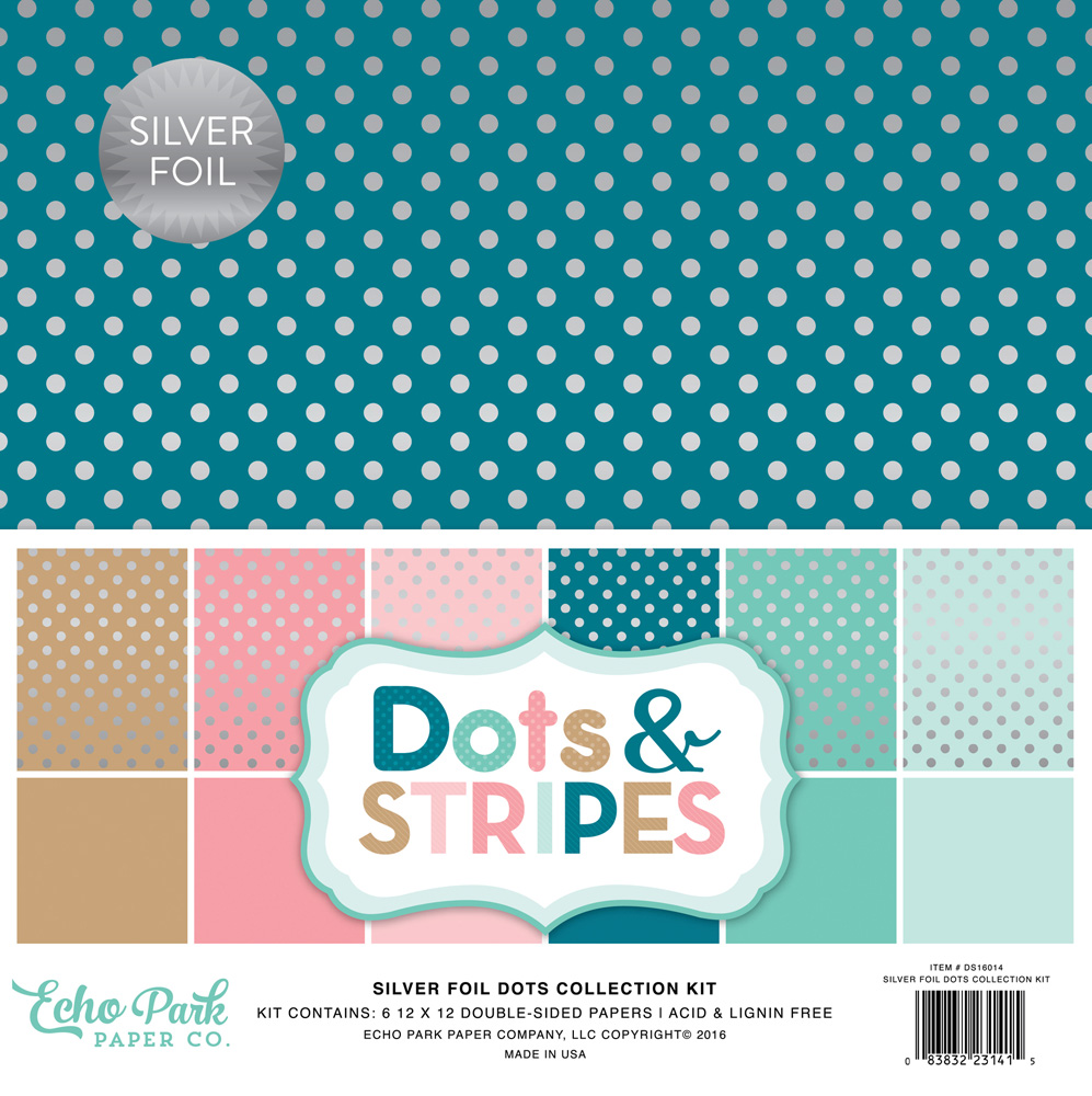 DS16014 Silver Foil Dots Cover
