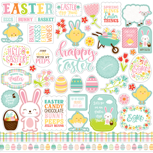 EW174014 Easter Wishes Element Sticker