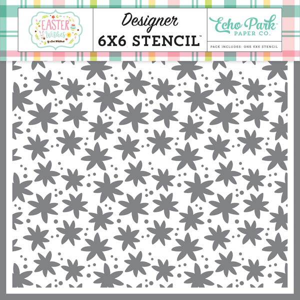 EW174033 Easter Floral Stencil