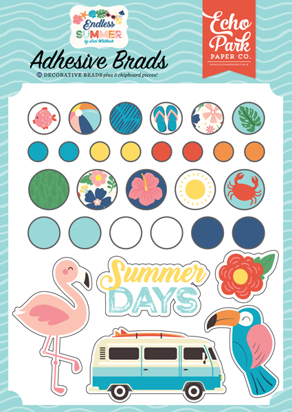 ES274020 Endless Summer Adhesive Brads