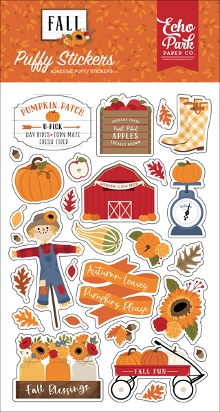 FAL251066 Fall Puffy Stickers