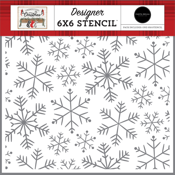 CBFAC123033 Merry Snowflake Stencil