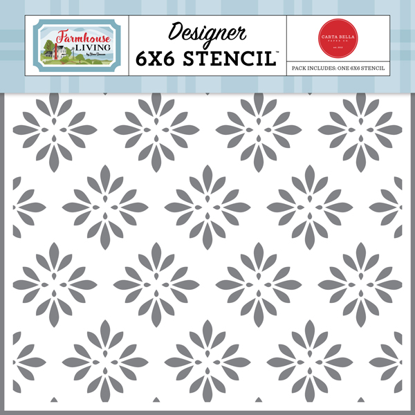 CBLIV145033 Country Floral Stencil