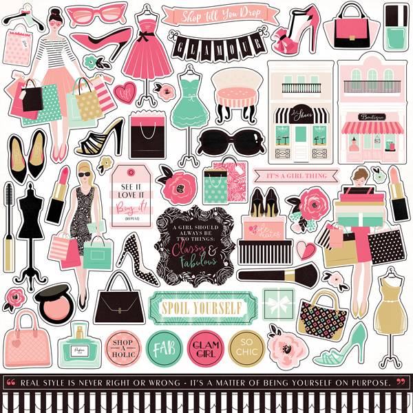 FA139014 Fashionista Element Stickers