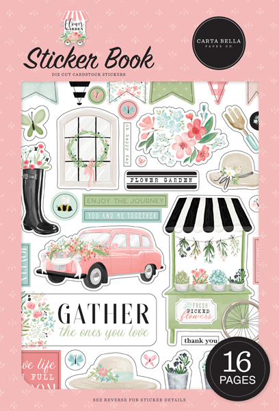 CBGA130029 Flower Garden Sticker Book Cover