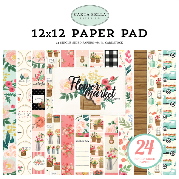 CBMK96030 Flower Market 12x12 Paper Pad