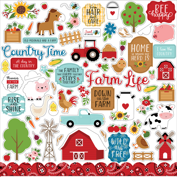 FF280014 Fun On The Farm Sticker Sheet