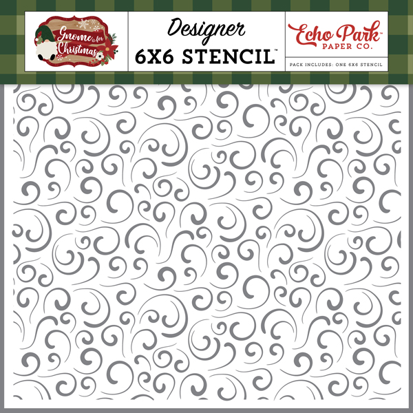 GFC290034 Snowy Swirls Stencil