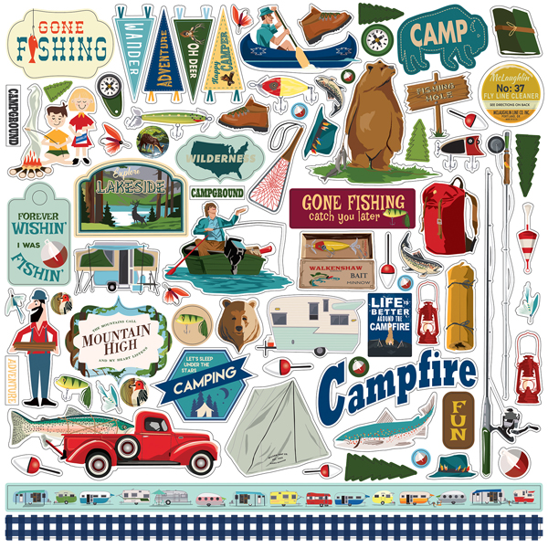 CBGC85014 Gone Camping Sticker Sheet