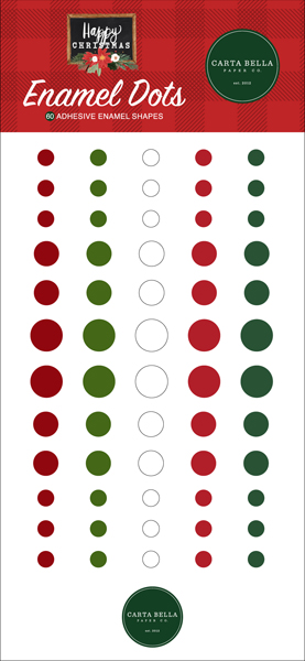 CBXM140028 Happy Christmas Enamel Dots