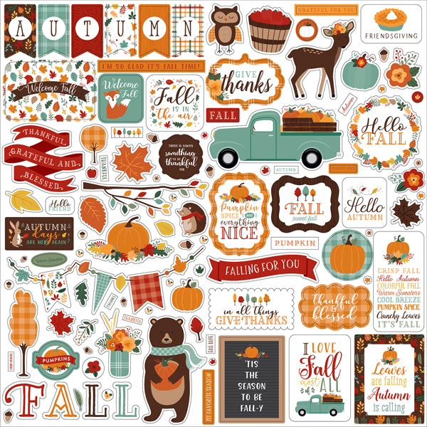 HAP219017 Happy Fall Element Sticker