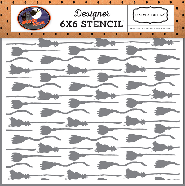 CBHH71033 Witch Brooms Stencil